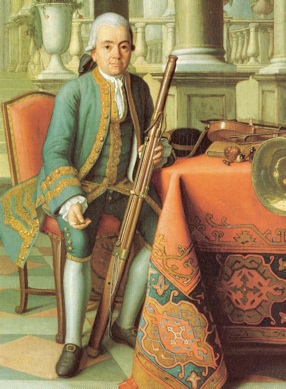 The Munich bassoonist, Felix Reiner (1732-1783) Postcard, anon, circa 1950